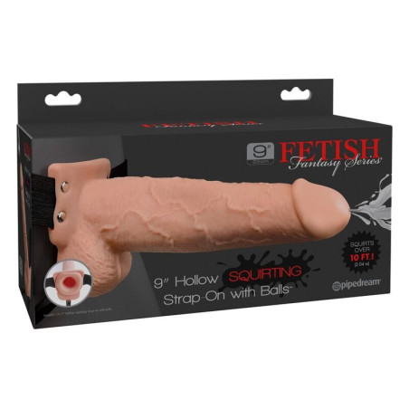 FETISH FANTASY SERIES - ARNÉS CON PENE REALÍSTICO EYACULADOR 22,9CM