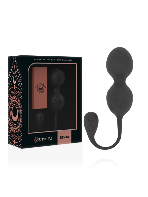 RITUAL NISHA BOLAS KEGEL RECARGABLES VIBRADORAS NEGRO
