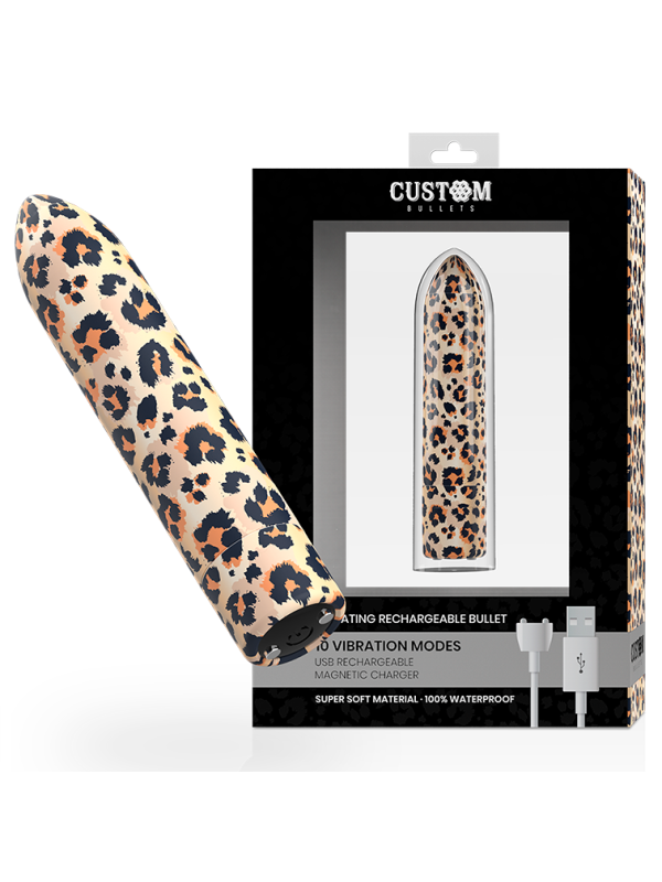 CUSTOM BULLETS - BALA RECARGABLE LEOPARD 10 INTENSIDADES