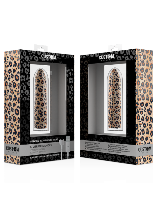 CUSTOM BULLETS - BALA RECARGABLE LEOPARD 10 INTENSIDADES