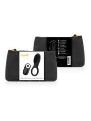 COQUETTE CHIC DESIRE - ANILLO VIBRADOR CONTROL REMOTO RECARGABLE NEGRO / GOLD