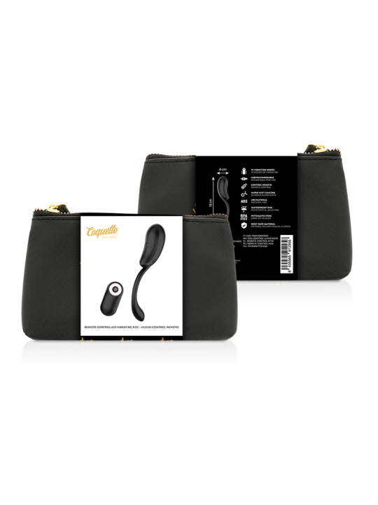 COQUETTE CHIC DESIRE - HUEVO CONTROL REMOTO RECARGABLE NEGRO / GOLD