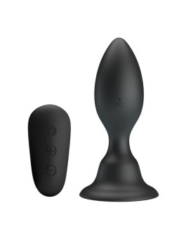 MR PLAY - PLUG ANAL CON VIBRACIÓN NEGRO CONTROL REMOTO