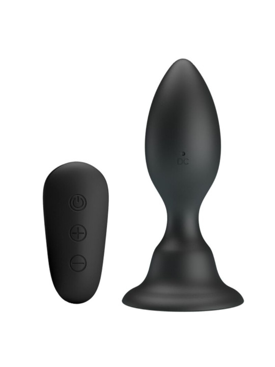 MR PLAY - PLUG ANAL CON VIBRACIÓN NEGRO CONTROL REMOTO