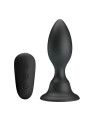 MR PLAY - PLUG ANAL CON VIBRACIÓN NEGRO CONTROL REMOTO