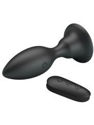 MR PLAY - PLUG ANAL CON VIBRACIÓN NEGRO CONTROL REMOTO