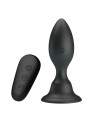 MR PLAY - PLUG ANAL CON VIBRACIÓN NEGRO CONTROL REMOTO