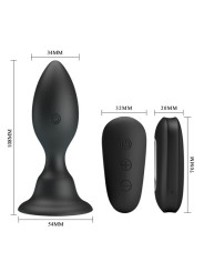 MR PLAY - PLUG ANAL CON VIBRACIÓN NEGRO CONTROL REMOTO