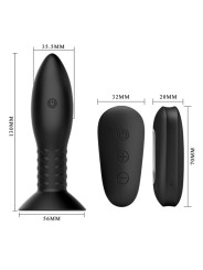 MR PLAY - PLUG CON BOLAS ROTADORAS NEGRO CONTROL REMOTO