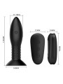 MR PLAY - PLUG CON BOLAS ROTADORAS NEGRO CONTROL REMOTO