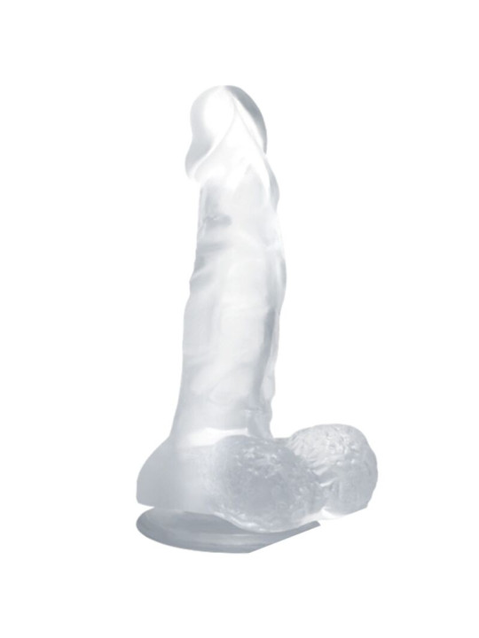 BAILE - DILDO REALÍSTICO CON VENTOSA Y TESTÍCULOS 16.7 CM TRANSPARENTE