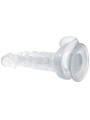 BAILE - DILDO REALÍSTICO CON VENTOSA Y TESTÍCULOS 16.7 CM TRANSPARENTE