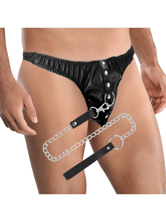 DARKNESS - TANGA DE SUMISIÓN CON CADENA METAL
