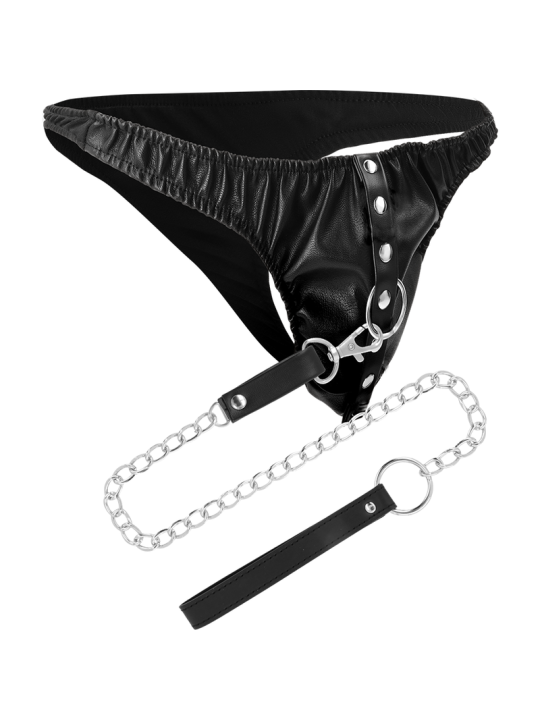 DARKNESS - TANGA DE SUMISIÓN CON CADENA METAL