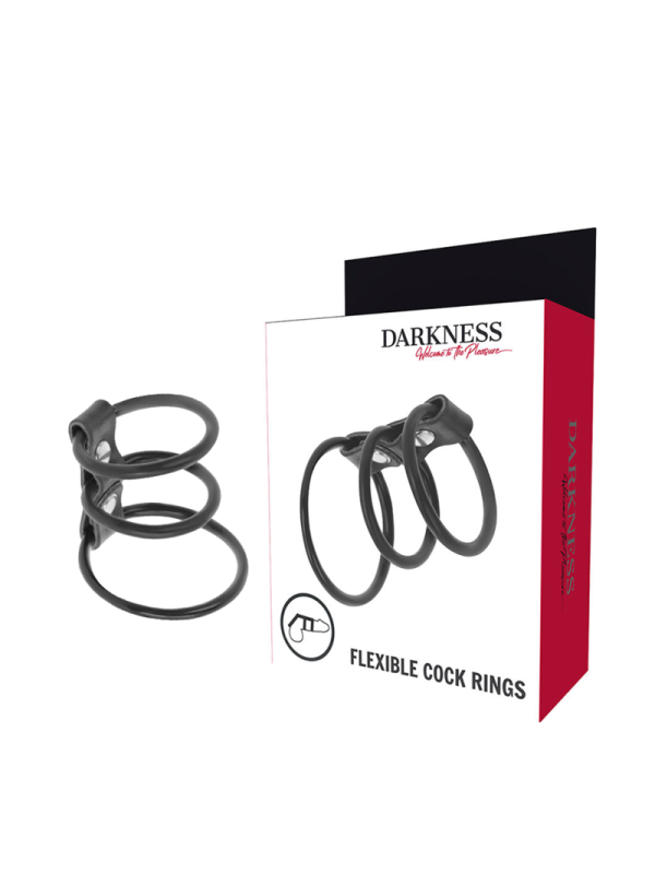 DARKNESS - SET DE 3 ANILLAS PENE FLEXIBLE