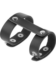 DARKNESS - ANILLO PENE Y TESTÍCULOS AJUSTABLE LEATHER