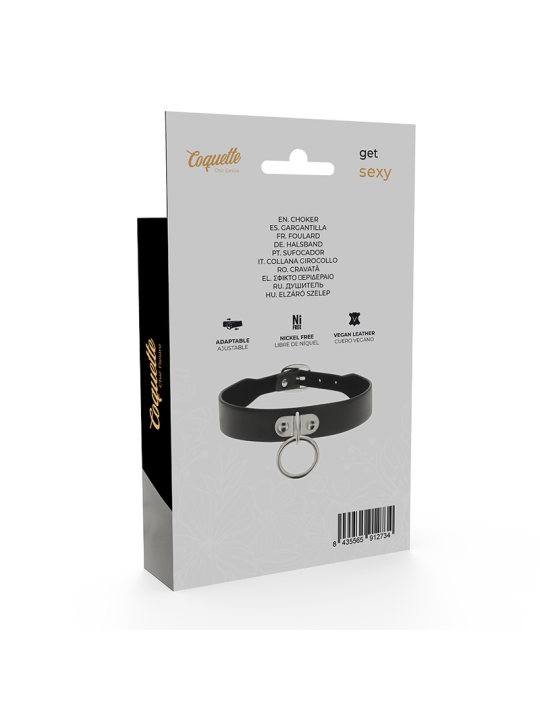 COQUETTE CHIC DESIRE - COLLAR CUERO VEGANO ACCESORIO WOMAN FETISH