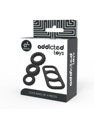 ADDICTED TOYS - SET 4 ANILLOS SILICONA PARA EL PENE