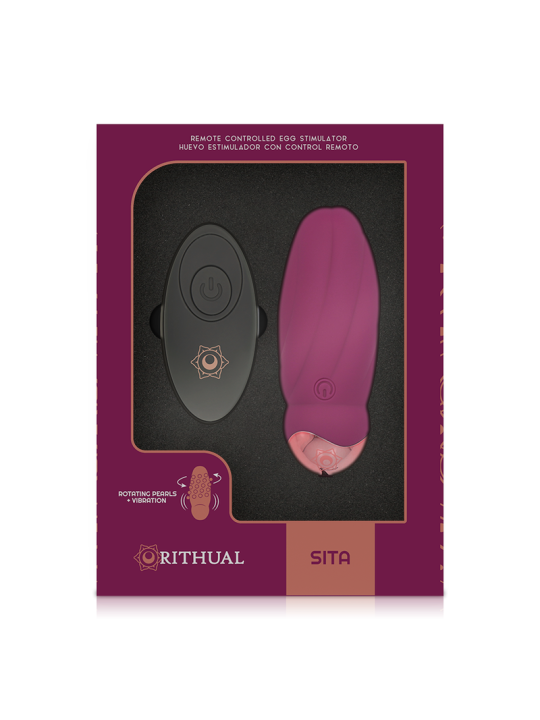 RITHUAL - SITA HUEVO CONTROL REMOTO ROTACIÓN DE PERLAS + VIBRACIÓN