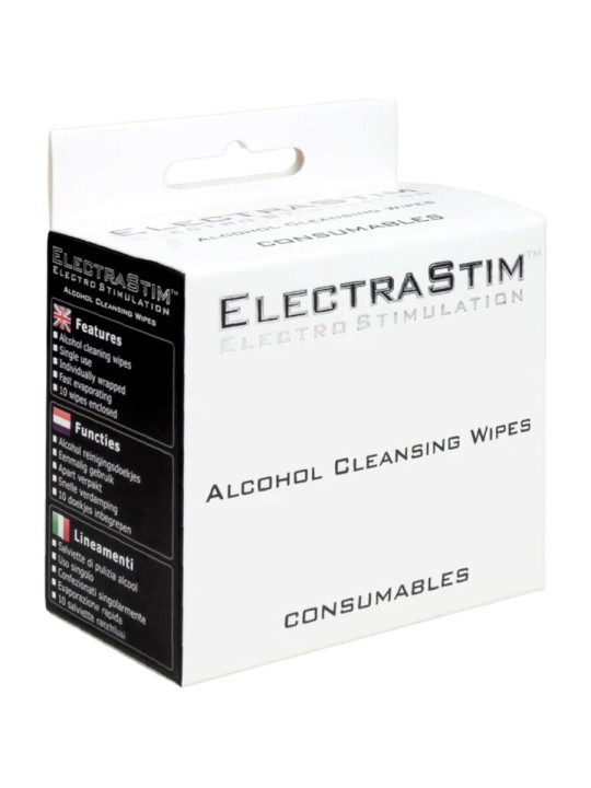 ELECTRASTIM - TOALLITAS HIGIÉNICAS CON ALCOHOL 10 UNIDADES