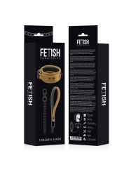 FETISH SUBMISSIVE ORIGEN - COLLAR CON CADENA CON FORRO DE NEOPRENO