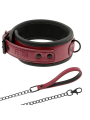 FETISH SUBMISSIVE DARK ROOM - COLLAR CON CADENA CON FORRO DE NEOPRENO
