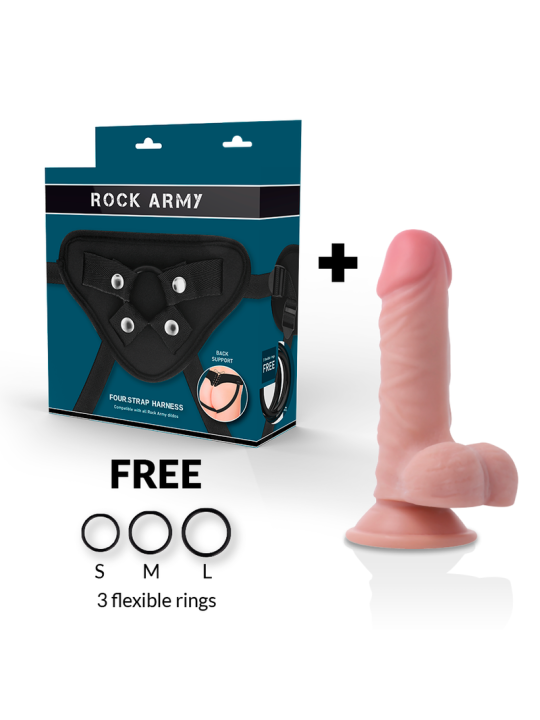 ROCKARMY - ARNES + DUAL DENSITY PANZER DILDO REALISTA 17 CM -O- 4.46 CM