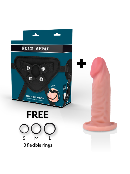 ROCKARMY - ARNES + DUAL DENSITY TIGER DILDO REALISTA 14 CM -O- 4.46 CM