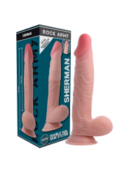 ROCKARMY - ARNÉS + DUAL DENSITY SHERMAN DILDO REALISTA 24 CM -O- 4.62 CM
