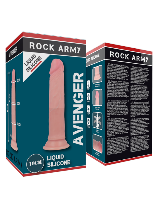 ROCKARMY - HARNESS + LIQUID SILICONE DILDO PREMIUM AVENGER 19 CM -O- 3.98 CM