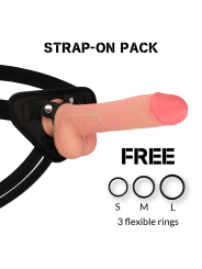 ROCKARMY - ARNÉS + LIQUID SILICONE DILDO PREMIUM KINGCOBRA 24 CM -O- 4.77 CM