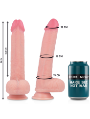 ROCKARMY - ARNÉS + LIQUID SILICONE DILDO PREMIUM KINGCOBRA 24 CM -O- 4.77 CM