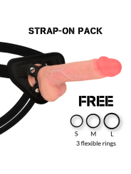 ROCKARMY - ARNÉS + LIQUID SILICONE DILDO PREMIUM SPITFIRE 21 CM -O- 4.62 CM