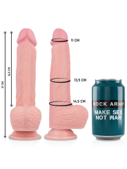 ROCKARMY - ARNÉS + LIQUID SILICONE DILDO PREMIUM SPITFIRE 21 CM -O- 4.62 CM