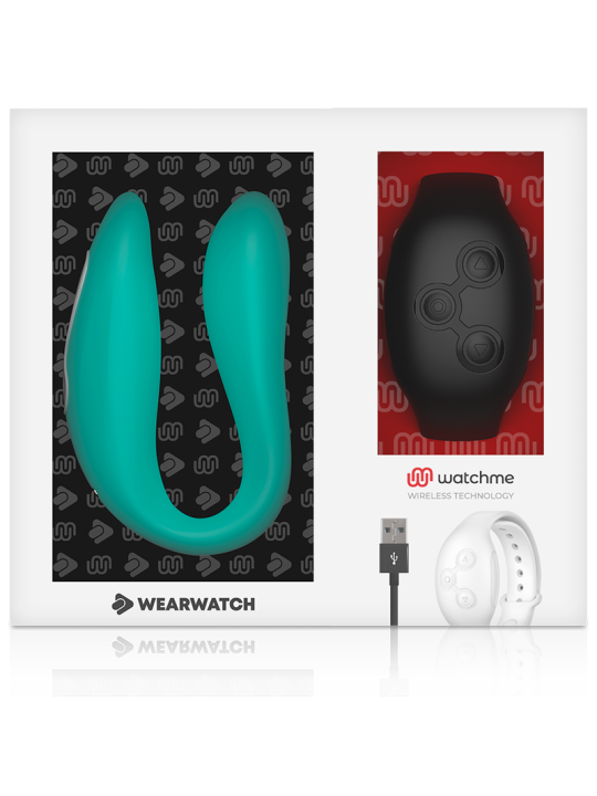 WEARWATCH - VIBRADOR DUAL TECHNOLOGY WATCHME AGUAMARINA / AZABACHE