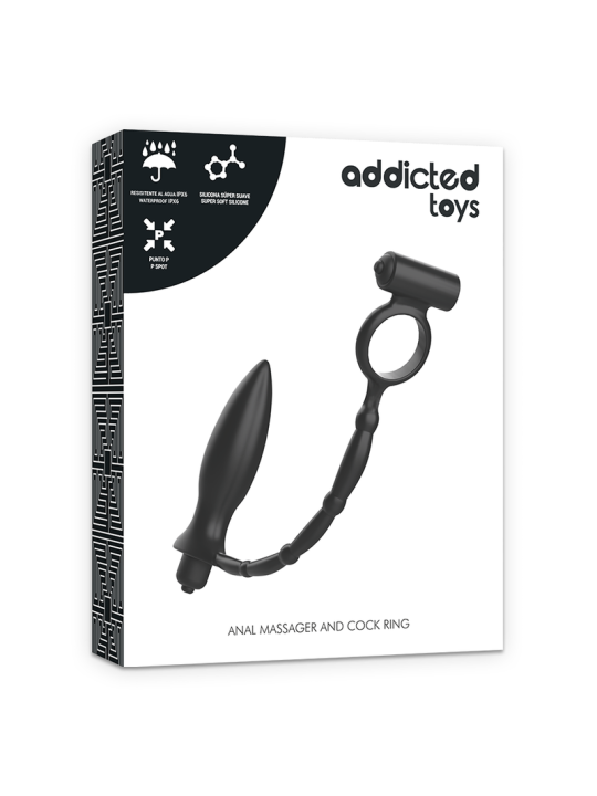 ADDICTED TOYS - PLUG ANAL CON ANILLO VIBRADOR