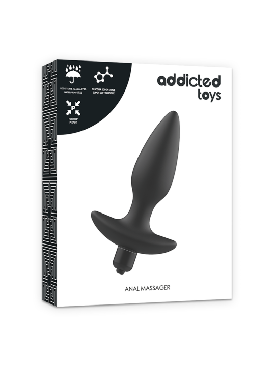ADDICTED TOYS - MASAJEADOR PLUG ANAL CON VIBRACIÓN NEGRO