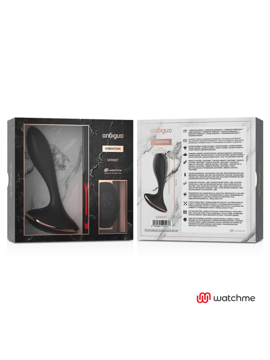 ANBIGUO - WATCHME CONTROL REMOTO VIBRADOR PLUG ANAL VERNET