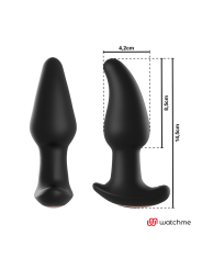 ANBIGUO - WATCHME CONTROL REMOTO PLUG ANAL VIBRADOR CON ROTACIÓN DE PERLAS AMADEUS
