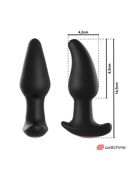 ANBIGUO - WATCHME CONTROL REMOTO PLUG ANAL VIBRADOR CON ROTACIÓN DE PERLAS AMADEUS