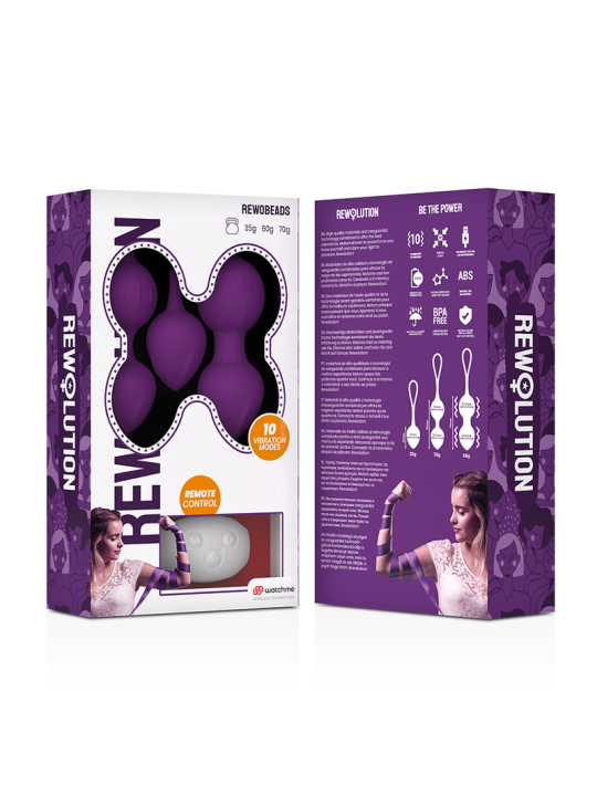 REWOLUTION - REWOBEADS BOLAS VIBRADORAS CONTROL REMOTO CON TECNOLOGIA WATCHME