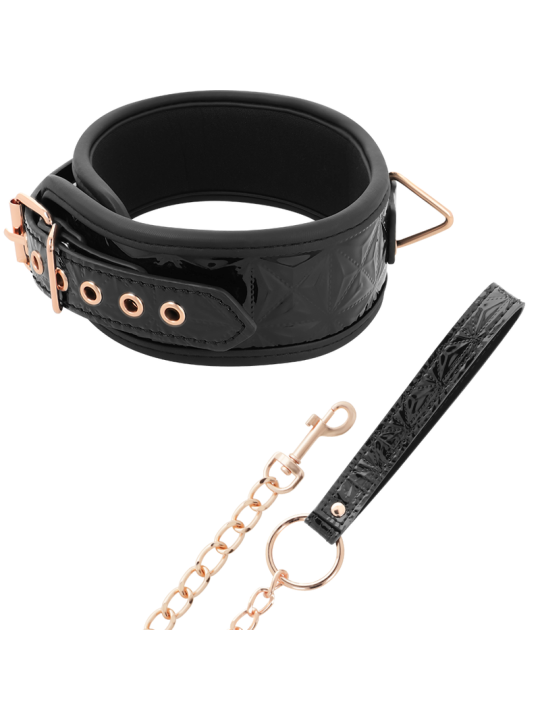 BEGME - BLACK EDITION COLLAR CUERO VEGANO CON FORRO DE NEOPRENO