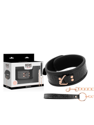 BEGME - BLACK EDITION COLLAR CUERO VEGANO CON FORRO DE NEOPRENO