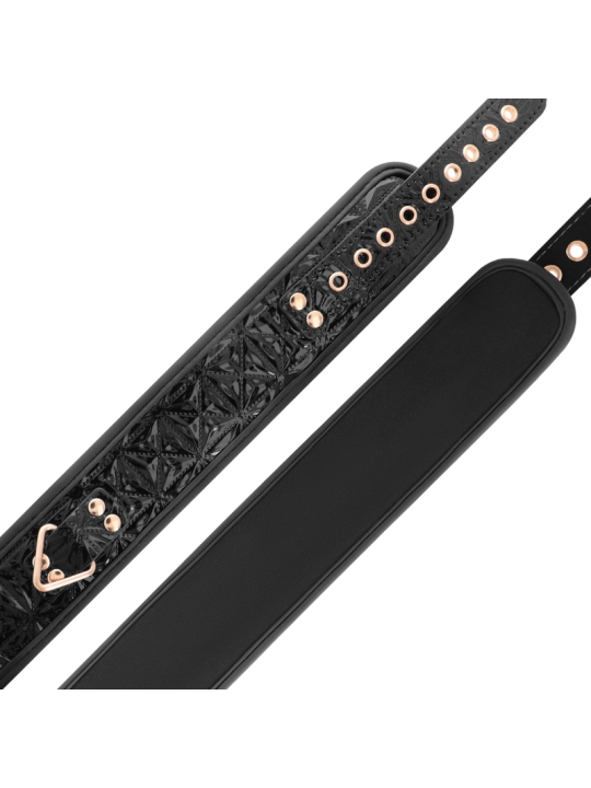 BEGME - BLACK EDITION COLLAR CUERO VEGANO CON FORRO DE NEOPRENO