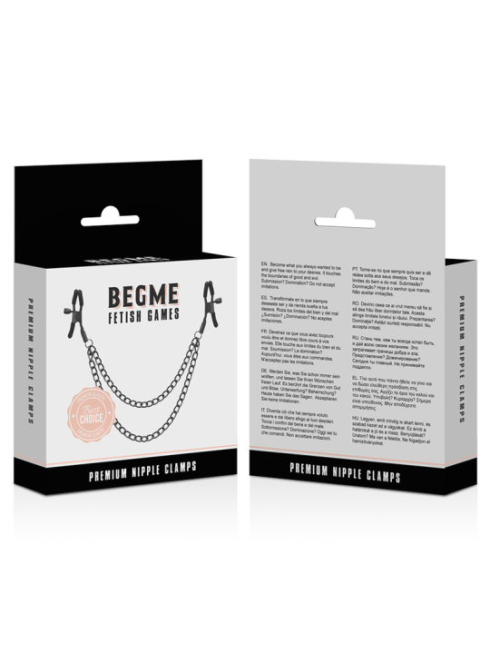 BEGME - RED EDITION PINZAS PEZONES CON CADENA