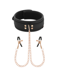 COQUETTE CHIC DESIRE - FANTASY COLLAR CON PINZAS PEZONES CON FORRO DE NEOPRENO