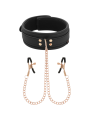 COQUETTE CHIC DESIRE - FANTASY COLLAR CON PINZAS PEZONES CON FORRO DE NEOPRENO
