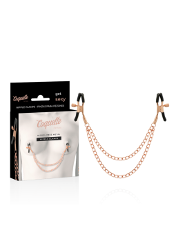 COQUETTE CHIC DESIRE - FANTASY PINZAS METALICAS PEZONES CON CADENA