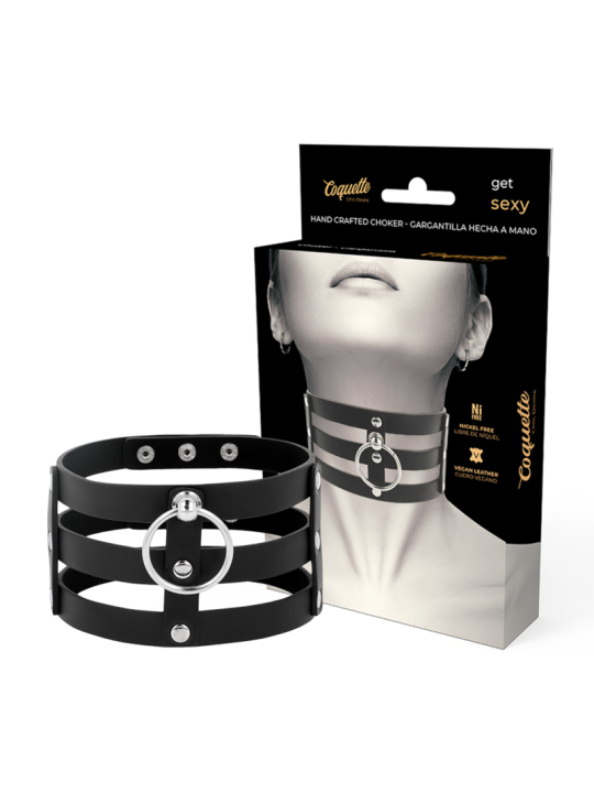 COQUETTE CHIC DESIRE - CHOKER CUERO VEGANO ESTILO FETISH