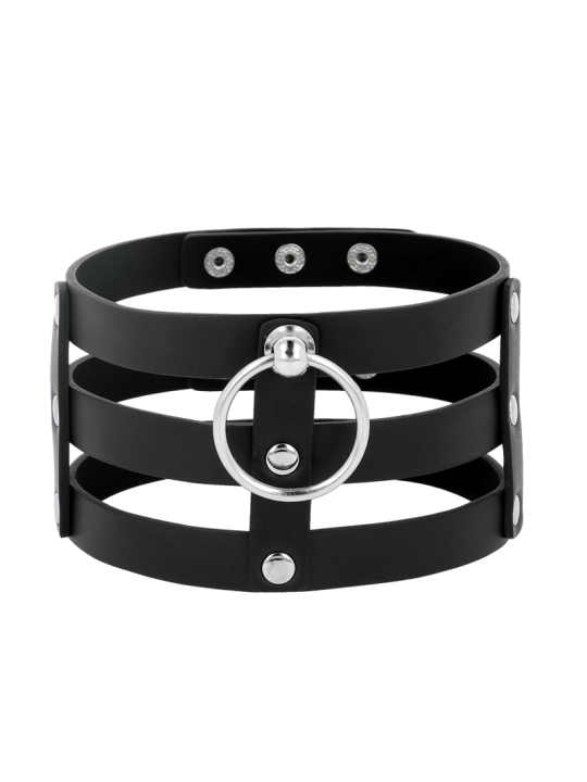 COQUETTE CHIC DESIRE - CHOKER CUERO VEGANO ESTILO FETISH